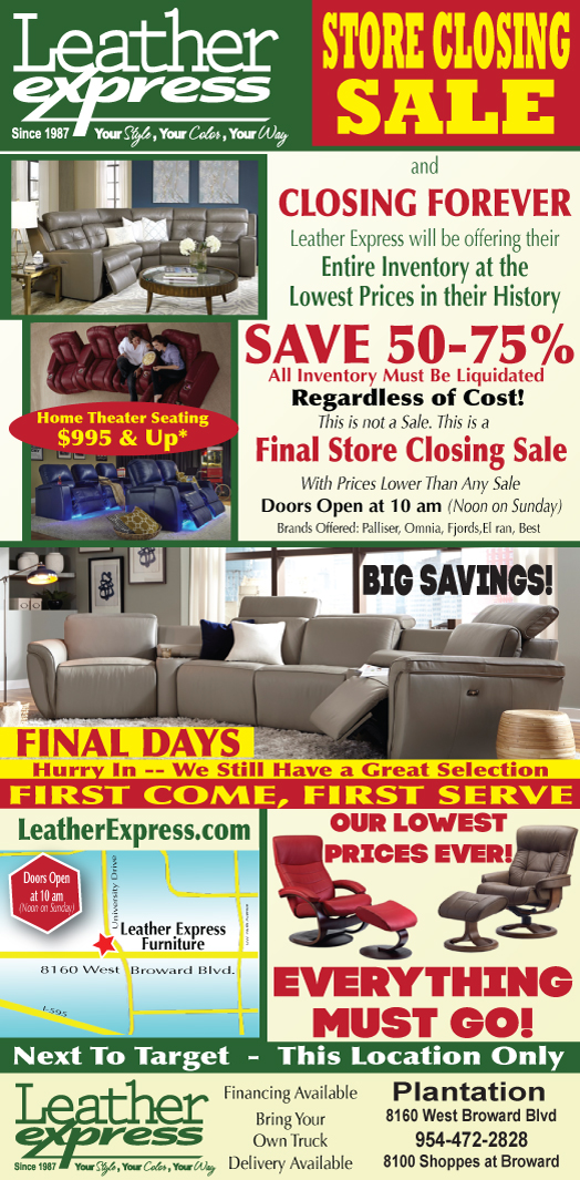 Plantation Florida Leather Express Furniture